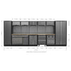 Superline PRO Storage System with Pressed Wood Worktop 4.92m APMSSTACK16W 14