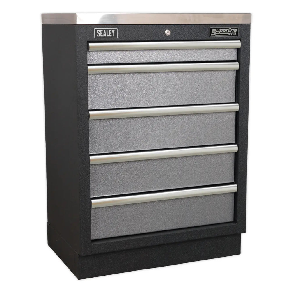 Superline PRO Storage System with Pressed Wood Worktop 4.92m APMSSTACK17W 4