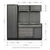 Superline PRO Storage System with Stainless Steel Worktop 1.96m APMSSTACK09SS 9