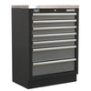 Superline PRO Storage System with Stainless Worktop 2.04m APMSSTACK07SS 5