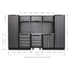 Superline PRO Storage System with Stainless Worktop 3.24m APMSSTACK03SS 12