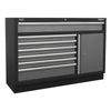 Superline PRO Storage System with Stainless Worktop 4.92m APMSSTACK15SS 6new