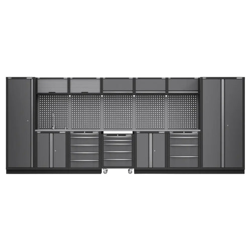 Superline PRO Storage System with Stainless Worktop 4.92m - APMSSTACK17SS
