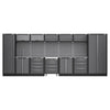 Superline PRO Storage System with Stainless Worktop 4.92m - APMSSTACK17SS