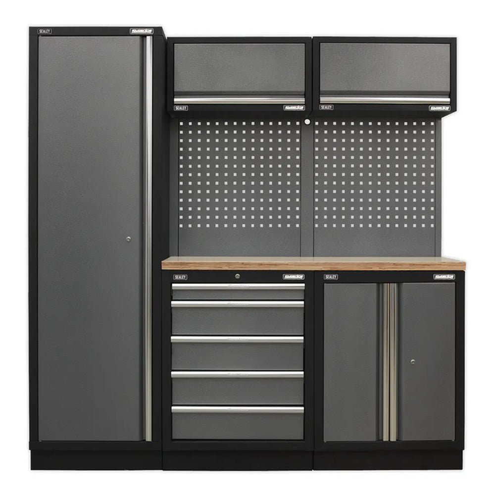 Superline PRO Storage System with Wood Worktop 1.96m