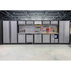 Superline PRO Storage System with Wood Worktop 4.92m APMSSTACK01W 3