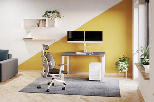Switch 1 Person Crescent Desk And Desk High Pedestal  A Leg 1