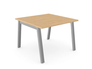 Switch Single Piece Straight Meeting Table Large Table Starter Section A Leg S LEA MTS10 10 BE SLV