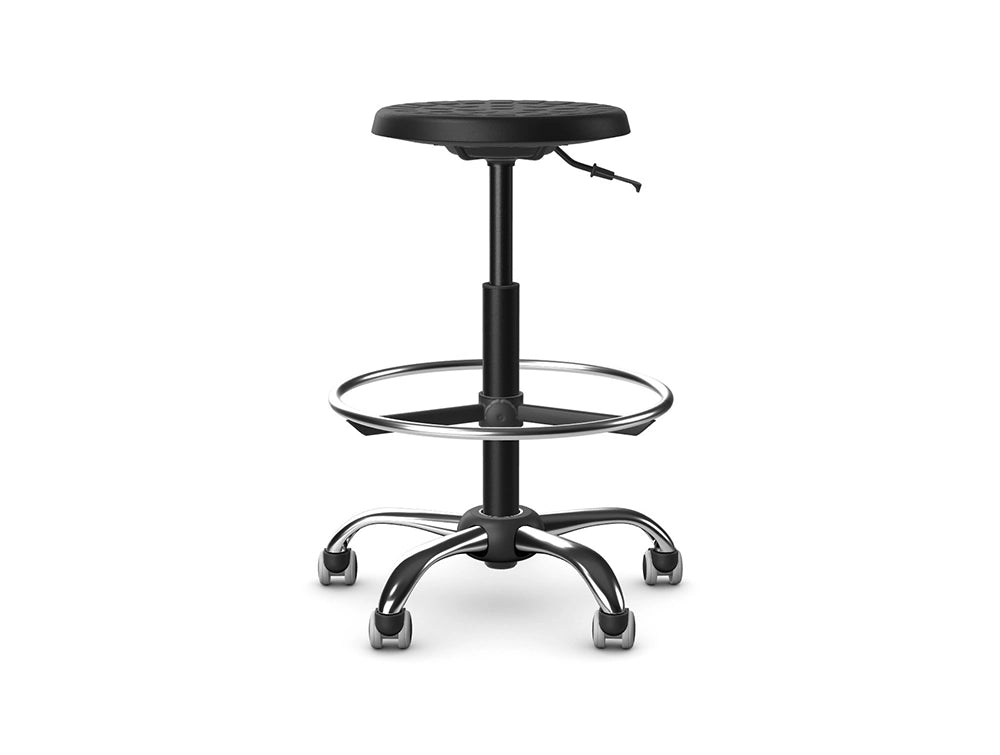 Taboret Height Adjustable Sit Stand Stool With 5 Star Base