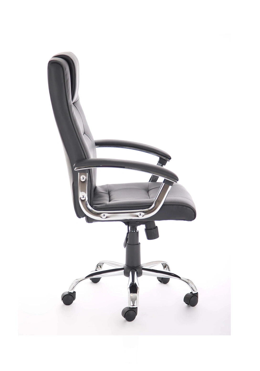 Thrift Executive Chair Black Soft Bonded Leather With Padded Arms EX000163 6