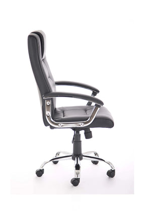 Thrift Executive Chair Black Soft Bonded Leather With Padded Arms EX000163 6