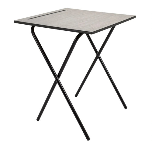 Titan Economy Folding Exam Desk - Single - Beech/Black