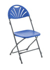 Titan Linking Fan Back Folding Chair - Blue