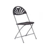 Titan Linking Fan Back Folding Chair - Charcoal