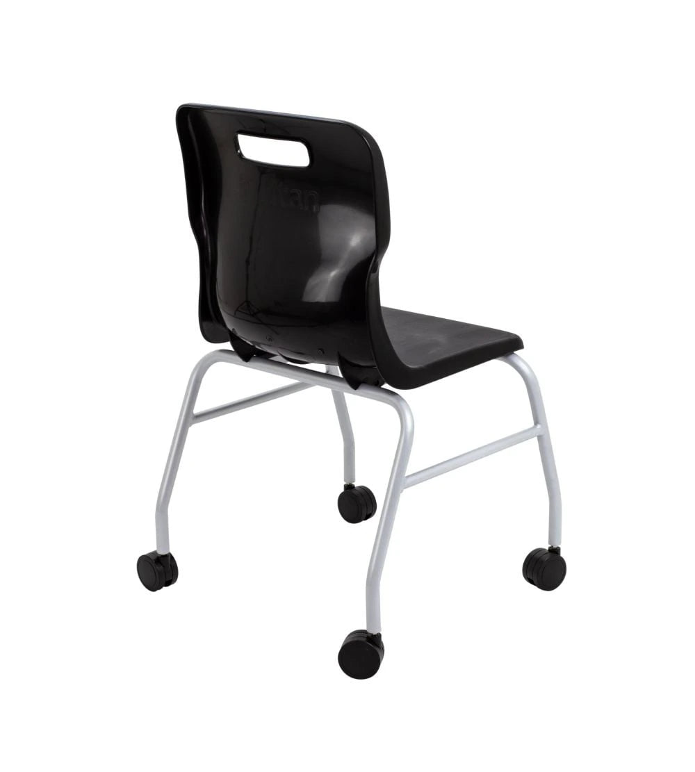Titan Move 4 Leg Chair with Castors T301-BK 5