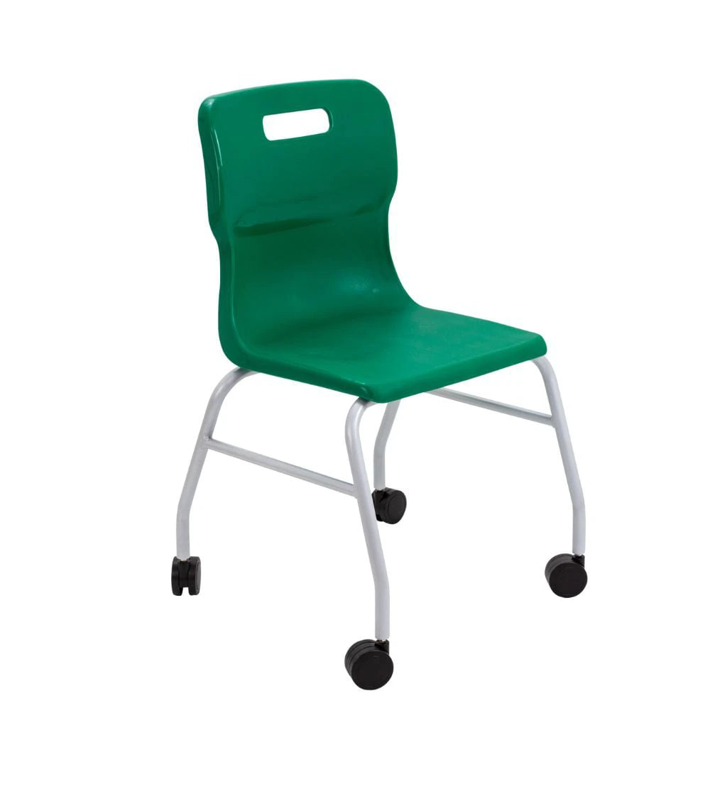 Titan Move 4 Leg Chair with Castors T301-GN 1
