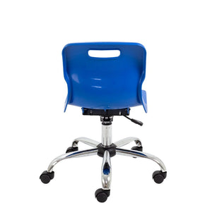 Titan Swivel Junior Chair with Chrome Base and Castors T30-B 6