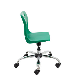 Titan Swivel Junior Chair with Chrome Base and Castors T30-GN 4