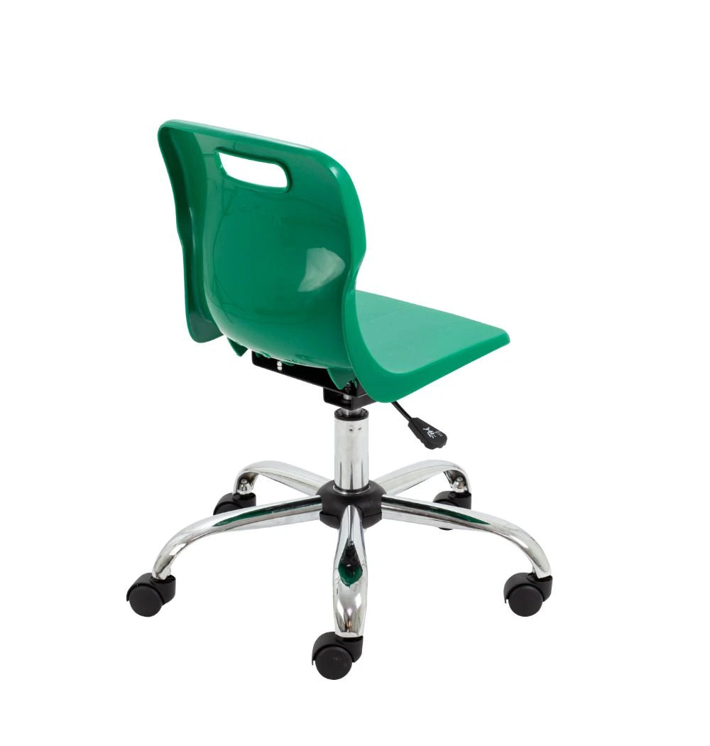 Titan Swivel Junior Chair with Chrome Base and Castors T30-GN 5