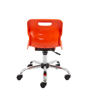 Titan Swivel Junior Chair with Chrome Base and Castors T30-O 6