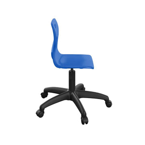 Titan Swivel Junior Chair with Plastic Base and Castors T30-B-BK 4