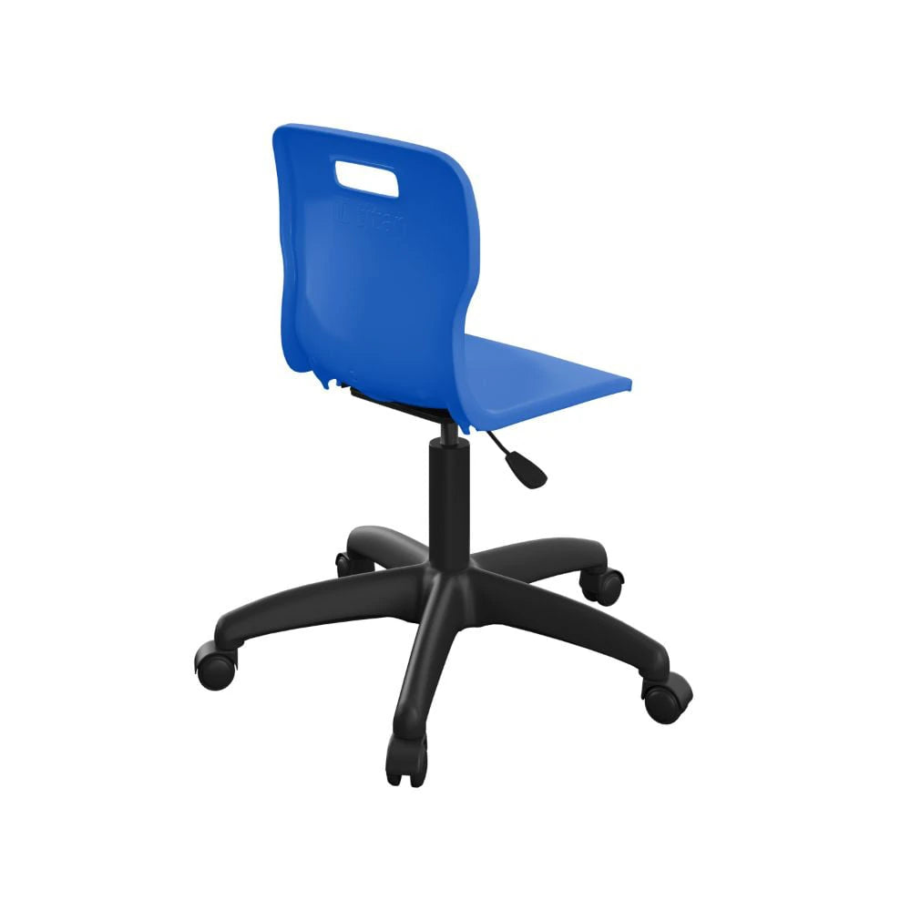 Titan Swivel Junior Chair with Plastic Base and Castors T30-B-BK 5