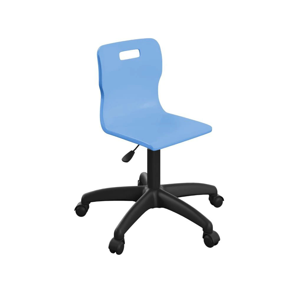 Titan Swivel Junior Chair with Plastic Base and Castors T30-CB-BK 1
