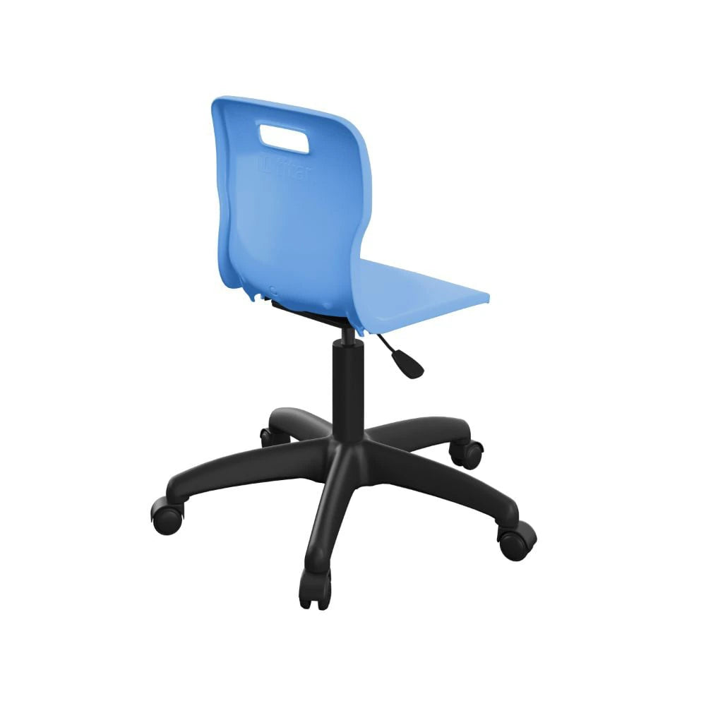 Titan Swivel Junior Chair with Plastic Base and Castors T30-CB-BK 5