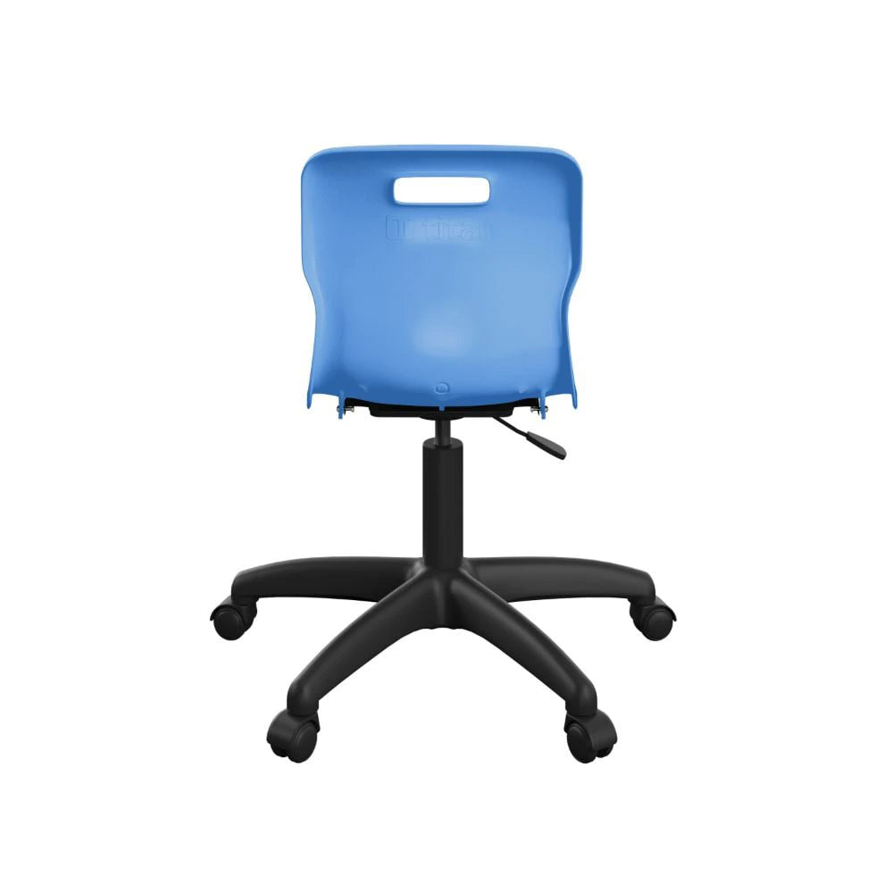 Titan Swivel Junior Chair with Plastic Base and Castors T30-CB-BK 6