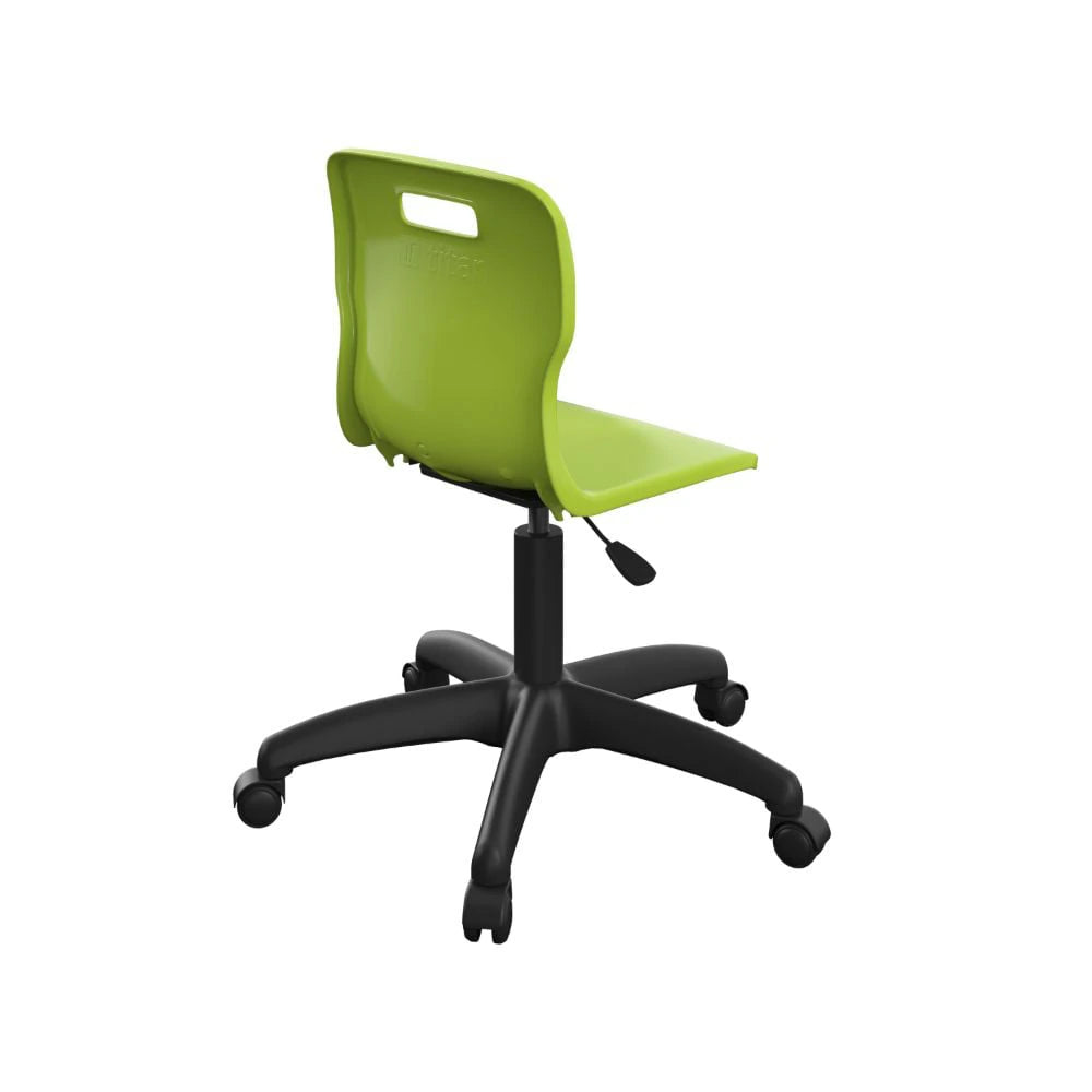 Titan Swivel Junior Chair with Plastic Base and Castors T30-L-BK 5