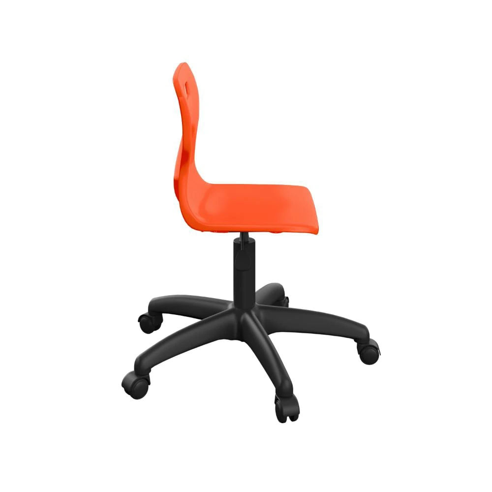 Titan Swivel Junior Chair with Plastic Base and Castors T30-O-BK 4