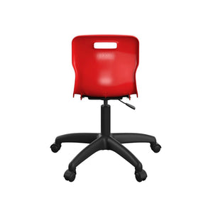 Titan Swivel Junior Chair with Plastic Base and Castors T30-R-BK 6