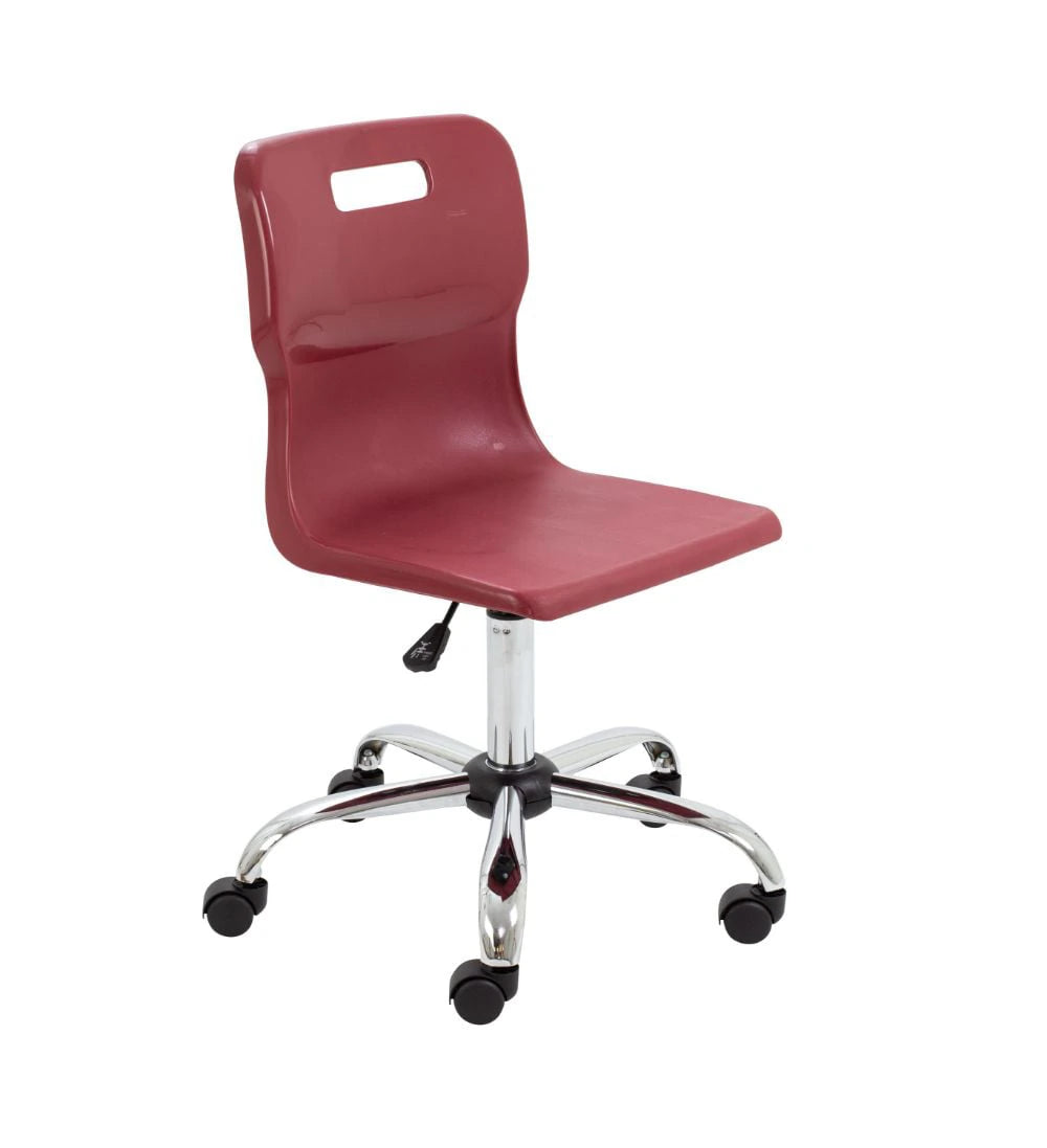 Titan Swivel Senior Chair with Chrome Base and Castors T35-BU 1