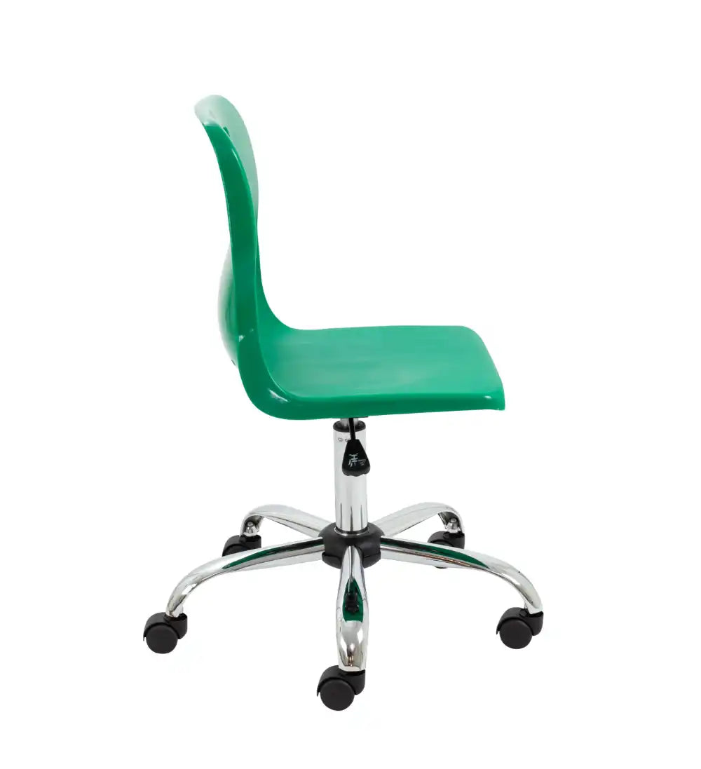 Titan Swivel Senior Chair with Chrome Base and Castors T35-GN 4