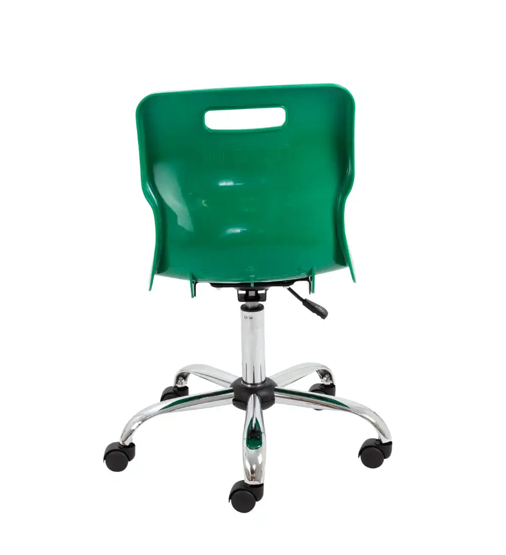 Titan Swivel Senior Chair with Chrome Base and Castors T35-GN 6