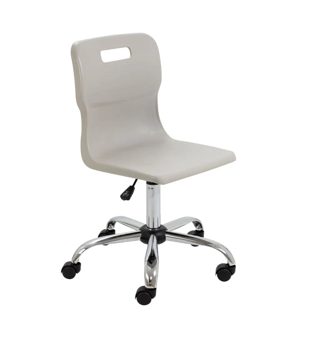 Titan Swivel Senior Chair with Chrome Base and Castors T35-GR 1