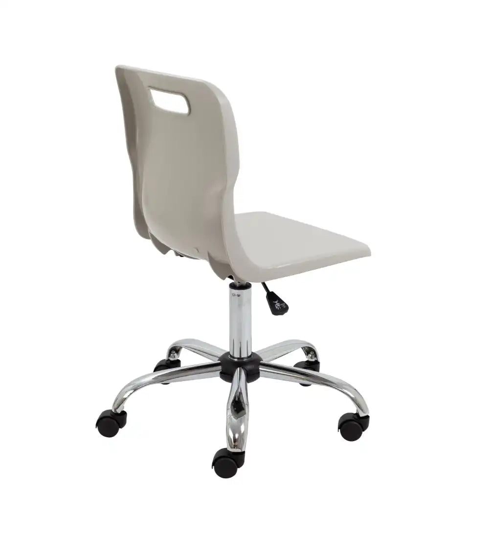 Titan Swivel Senior Chair with Chrome Base and Castors T35-GR 5