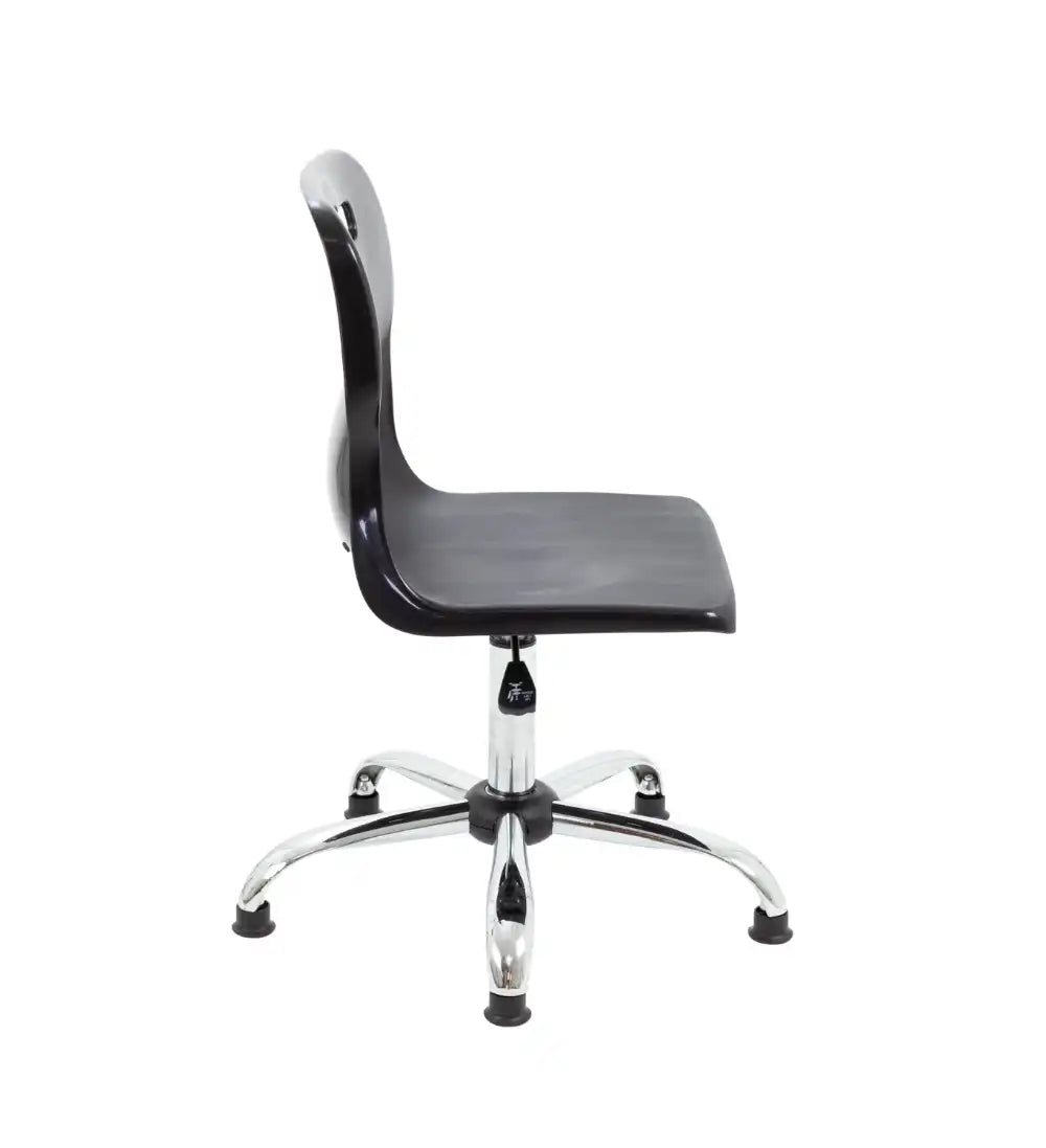 Titan Swivel Senior Chair with Chrome Base and Glides T35-BKG 4