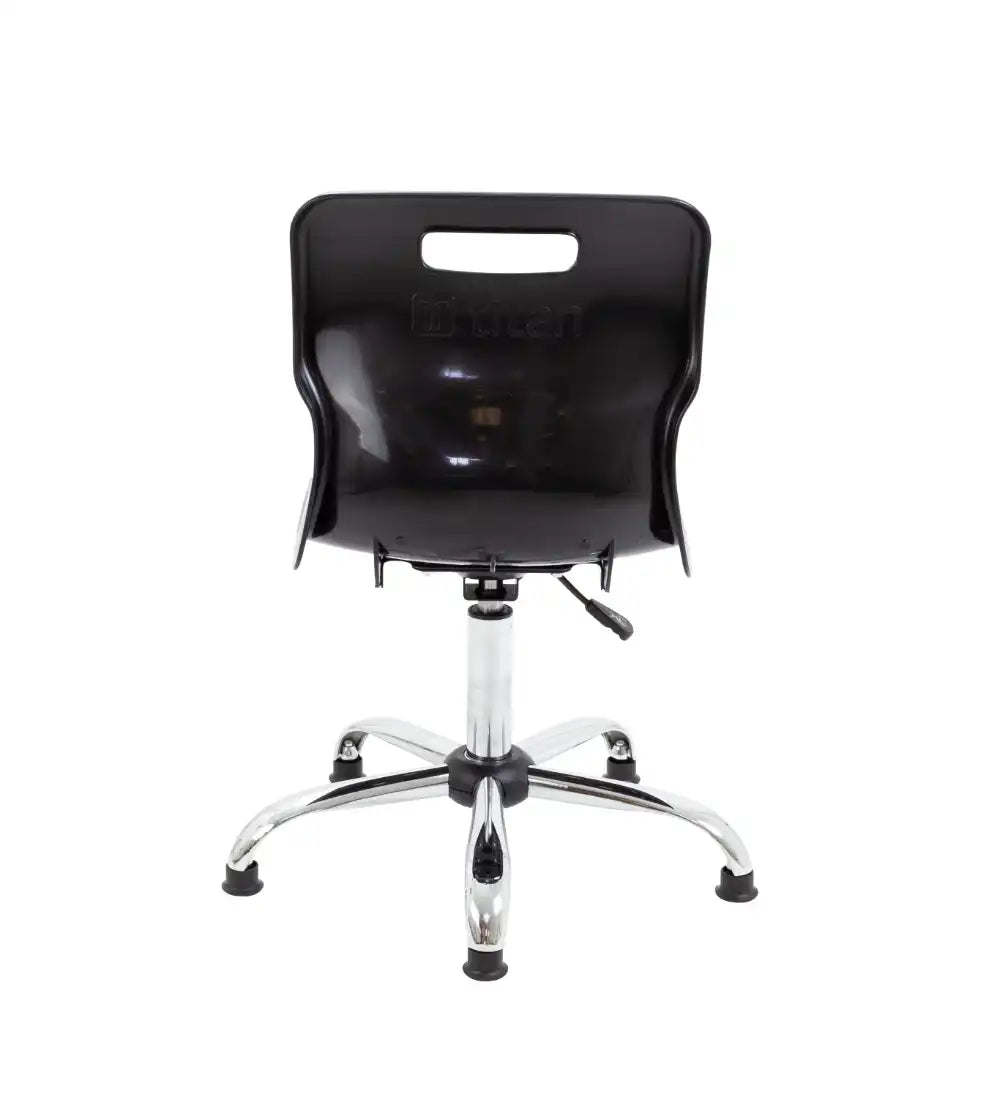 Titan Swivel Senior Chair with Chrome Base and Glides T35-BKG 6