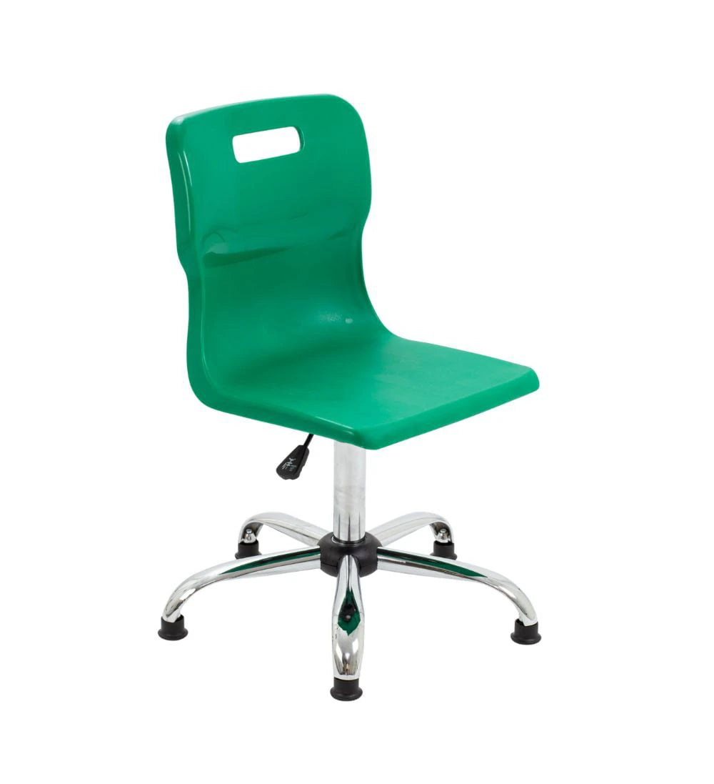 Titan Swivel Senior Chair with Chrome Base and Glides T35-GNG 1