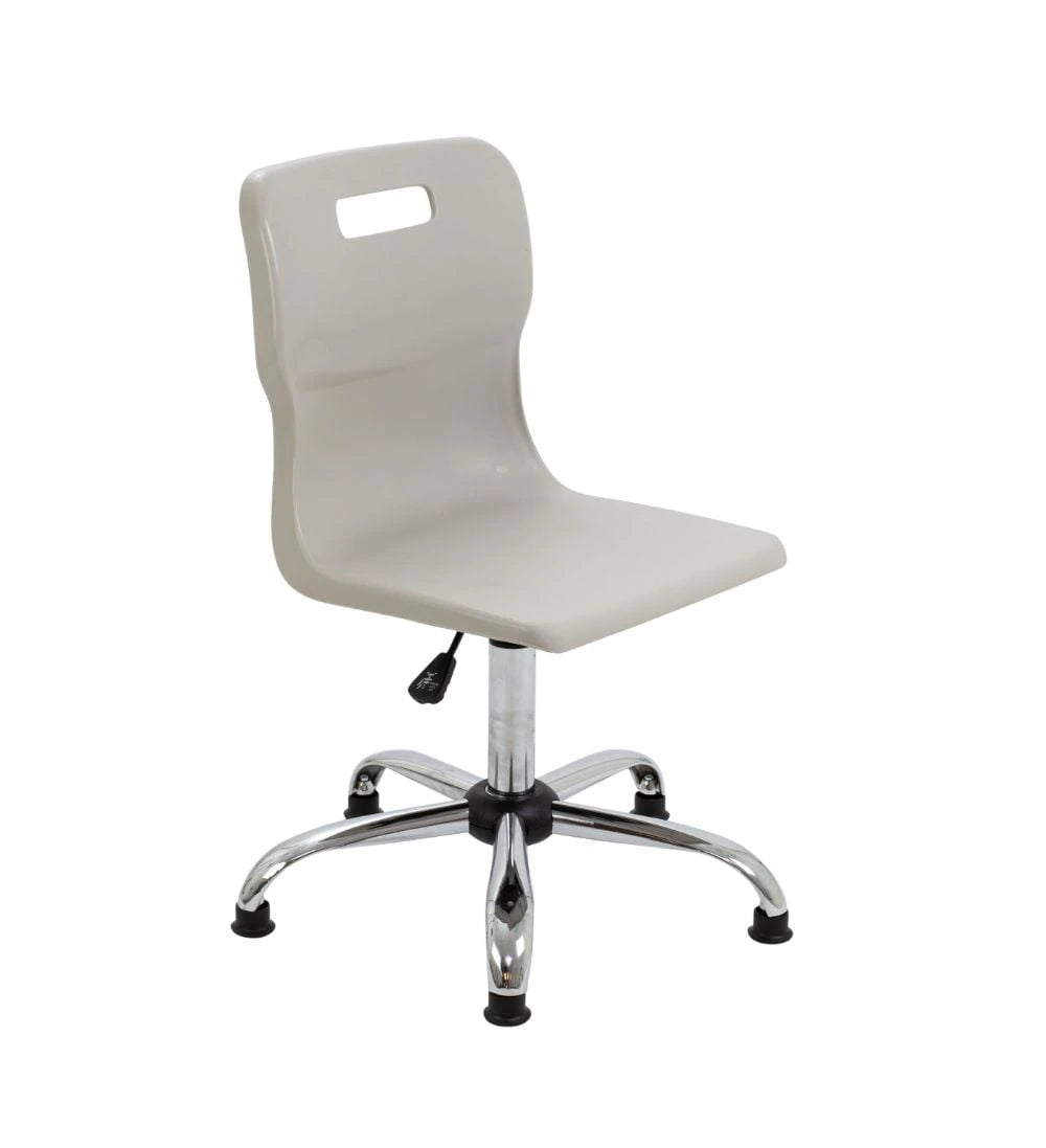 Titan Swivel Senior Chair with Chrome Base and Glides T35-GRG 1