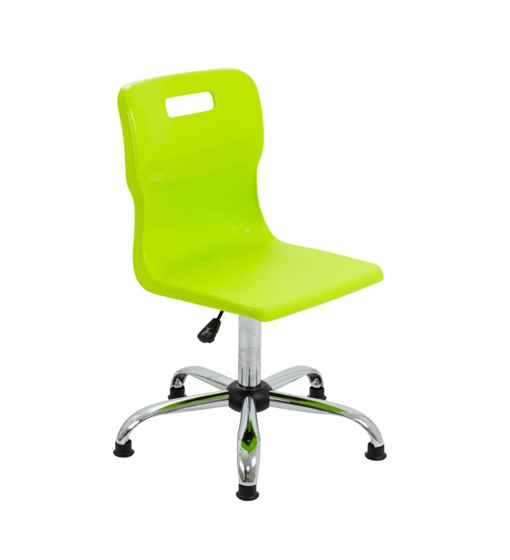 Titan Swivel Senior Chair with Chrome Base and Glides T35-LG 1