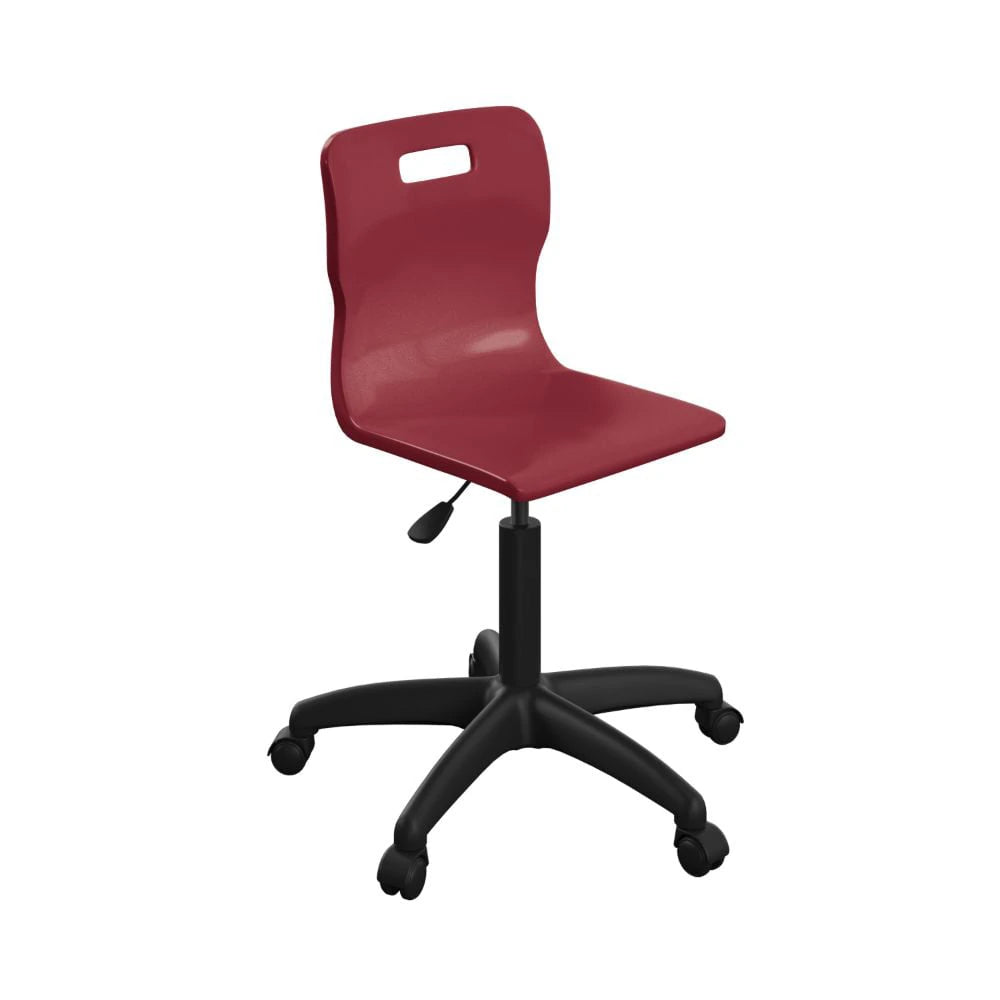 Titan Swivel Senior Chair with Plastic Base and Castors T35-BU-BK 1