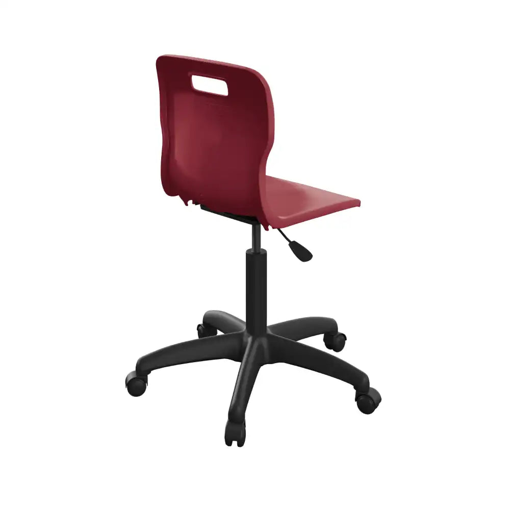 Titan Swivel Senior Chair with Plastic Base and Castors T35-BU-BK 5