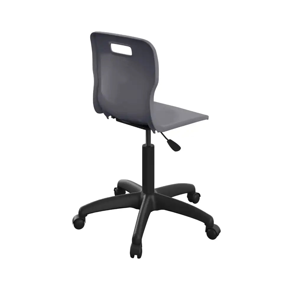 Titan Swivel Senior Chair with Plastic Base and Castors T35-C-BK 5