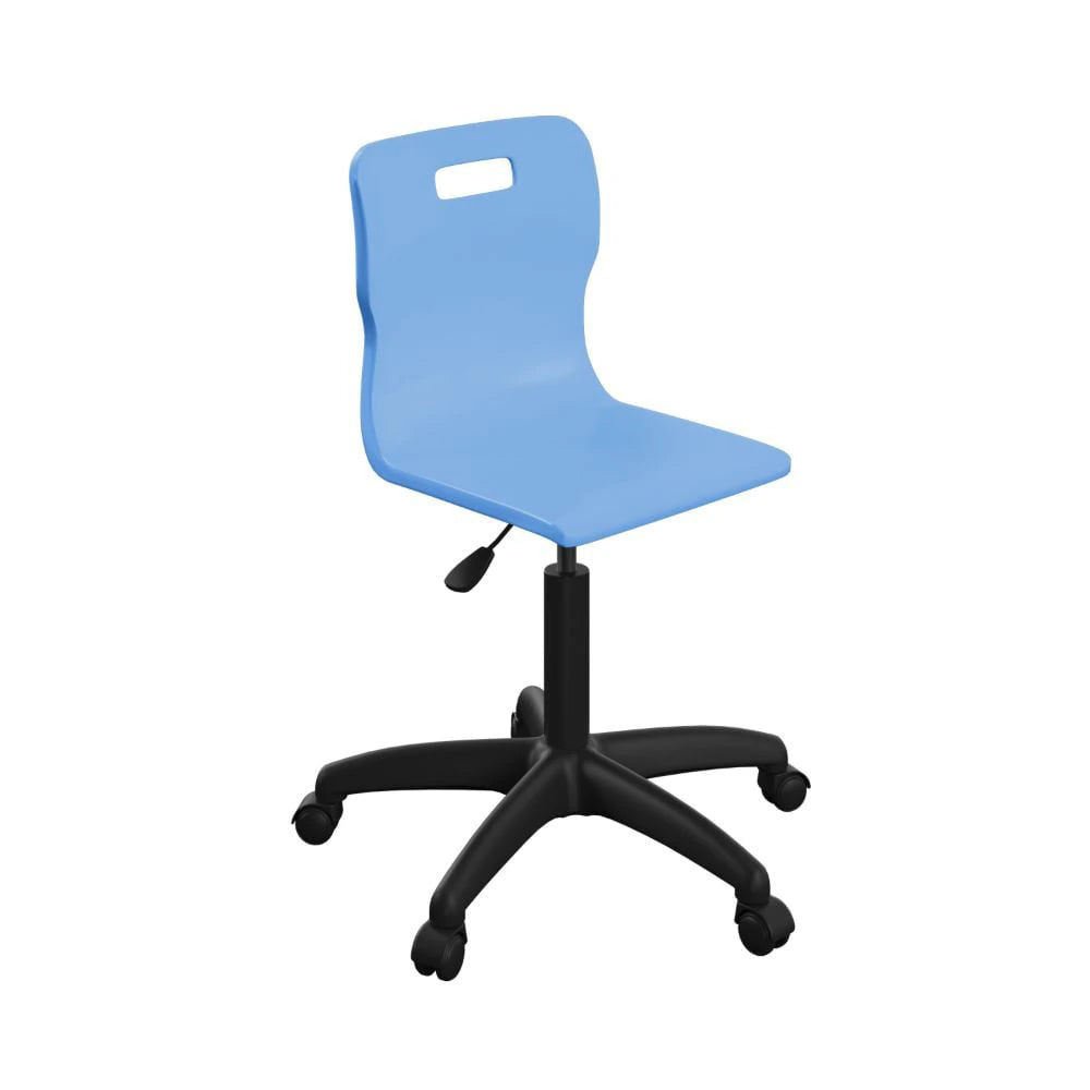 Titan Swivel Senior Chair with Plastic Base and Castors T35-CB-BK 1