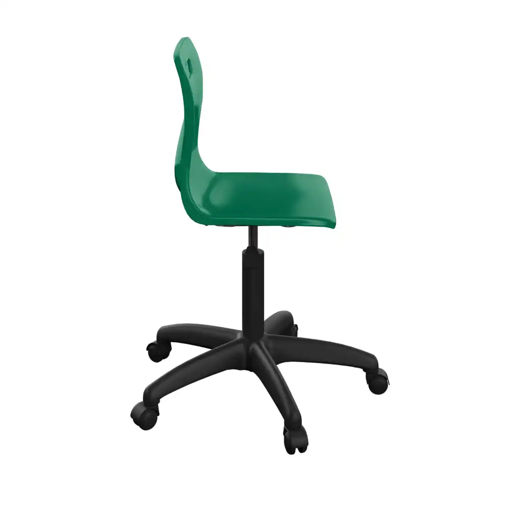 Titan Swivel Senior Chair with Plastic Base and Castors T35-GN-BK 4
