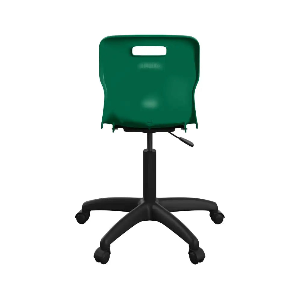 Titan Swivel Senior Chair with Plastic Base and Castors T35-GN-BK 6