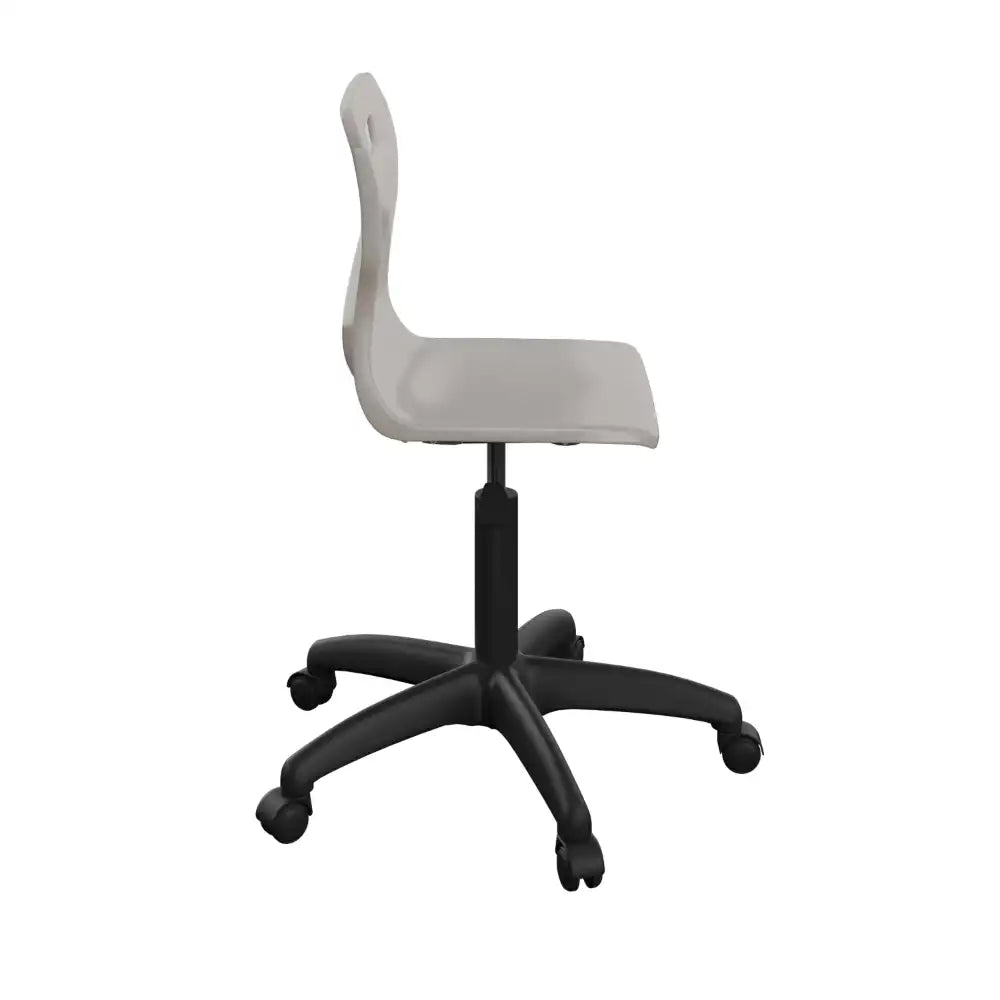 Titan Swivel Senior Chair with Plastic Base and Castors T35-GR-BK 4