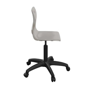 Titan Swivel Senior Chair with Plastic Base and Castors T35-GR-BK 4